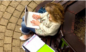 researcher studying