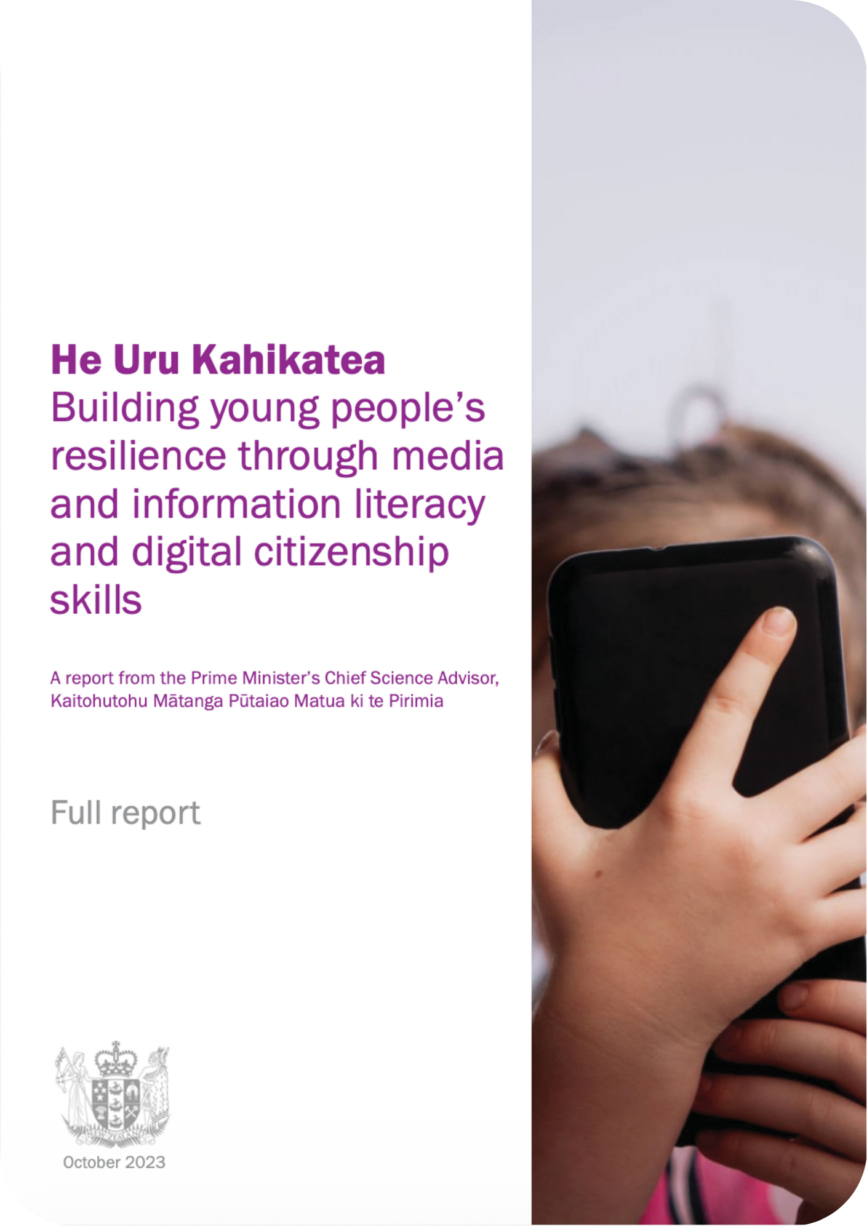 He Uru Kahikatea: Building young people’s resilience through media and information literacy and digital citizenship skills