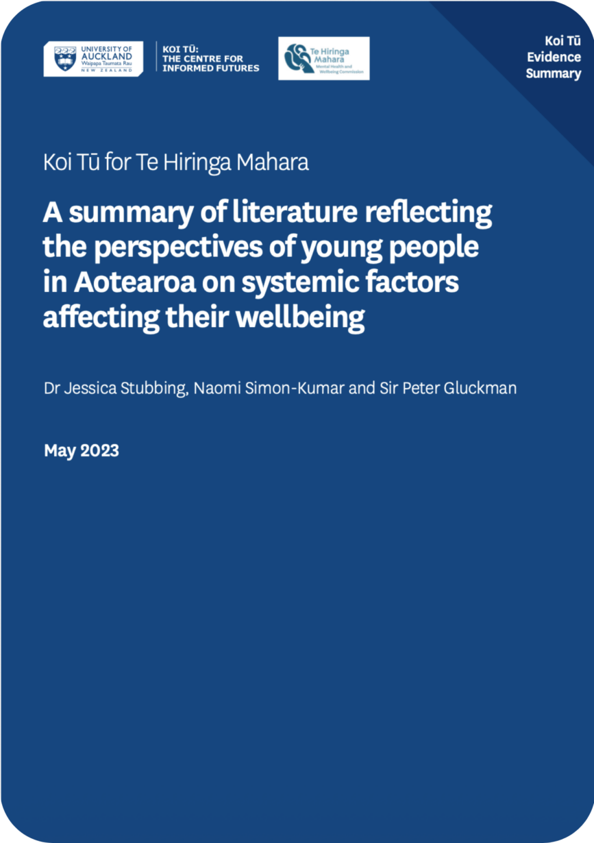 A summary of literature reflecting the perspectives of young people in Aotearoa on systemic factors affecting their wellbeing